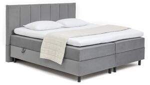 Szürke ágyneműtartós boxspring ágy 160x200 cm Elva Bold Line – Bonami Selection