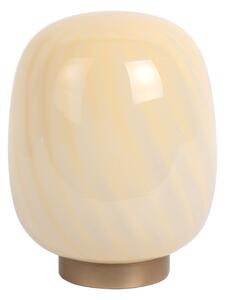 Világossárga asztali lámpa üveg búrával (magasság 20 cm) Summer Globe – Leitmotiv