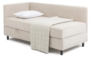 Bézs kárpitozott ágyneműtartós egyszemélyes ágy matraccal 90x200 cm Avela – Bonami Selection