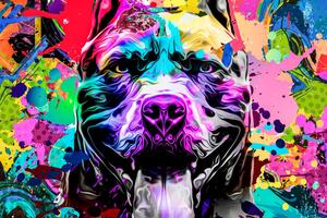 Kép színes kutya illusztráció