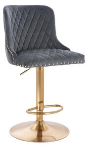 HR940W Grafit Modern Velúr Szék Arany lábbal