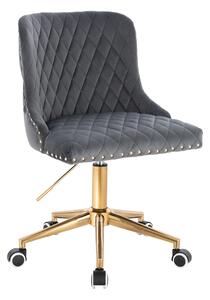 HR940K Grafit Modern Velúr Szék Arany lábbal