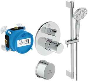 Ideal Standard CeraTherm - Zuhanyszett rejtett termosztáttal, testtel, 3 vízsugár, króm A7598AA
