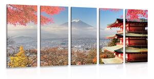 5-részes kép ősz Japánban