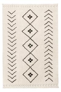 Krémszínű mosható kézi szövésű pamut szőnyeg 140x210 cm Bereber Rhombs – Lorena Canals