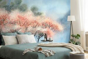 Öntapadó tapéta akvarell virágzó fák