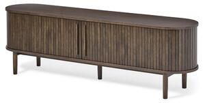 Barna TV-állvány tölgyfa dekorral 180x56x40 cm Meta – Unique Furniture