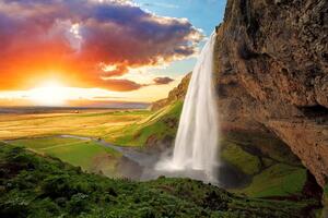 Fotótapéta fenséges vízesés Izlandon