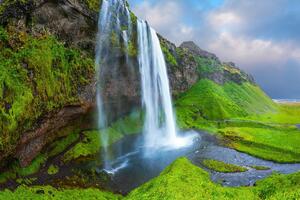 Öntapadó fotótapéta fenséges vízesés Izlandon