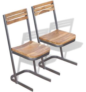 2 db tömör tíkfa étkezőszék