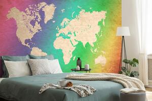 Tapéta pasztell világtérkép