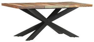 Tömör újrahasznosított fa étkezőasztal 180 x 90 x 76 cm
