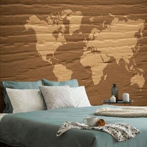 Tapéta barna világ térkép