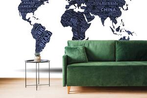 Öntapadó tapéta világ térkép