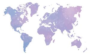 Tapéta világtérkép lila színben