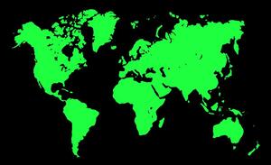 Tapéta zöld térkép fekete háttéren
