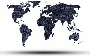 Öntapadó tapéta világ térkép