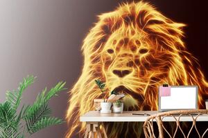Öntapadó tapéta oroszlán fej absztrakt kivitelben