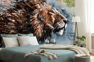 Öntapadó tapéta az állatok királya akvarell kivitelben