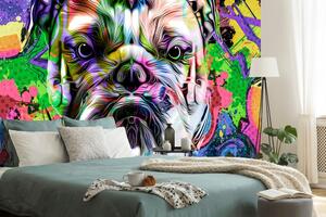 Tapéta pop-art bulldog - 150x100