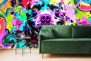 Tapéta színes kutya ilusztráció - 150x100