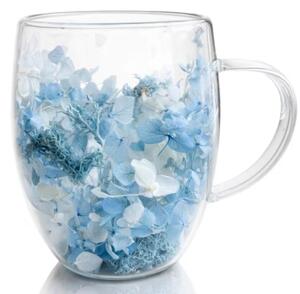 JAKS Bluby duplafalú hőálló üvegpohár virágokkal 300 ml – 1 db
