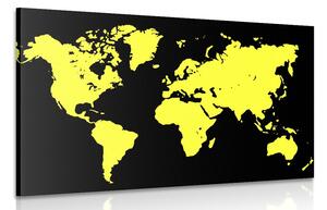 Kép világ térkép sárga színben