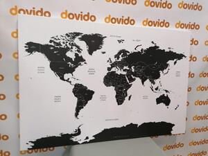Kép világ térkép egyes államokkal szürke színben