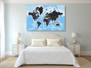 Kép modern világ térkép - 60x40