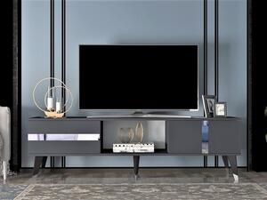 TV asztal/szekrény Vekika 2 (antracit + ezüst)