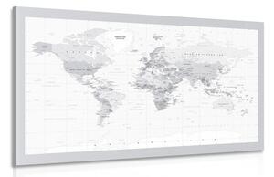 Kép hagyományos térkép fekete fehérben szürke szégéllyel