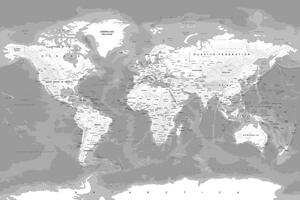 Parafakép stílusos fekete fehér világ térkép