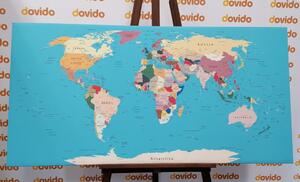 Kép világ térkép megnevezésekkel