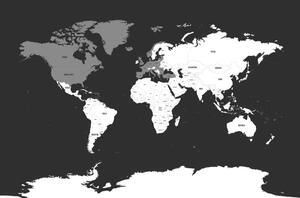 Parafa kép modern térkép fekete fehérben