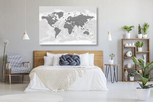 Parafa kép világ térkép fekete fehér lehelet