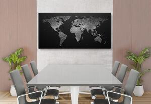 Kép éjjeli világtérkép fekete fehérben