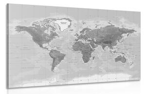 Kép csodás fekete fehér világtérkép
