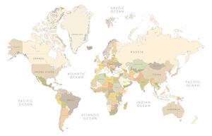 Parafa kép világ térkép vintage elemekkel