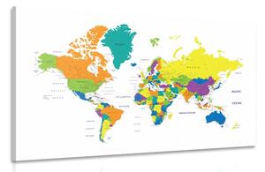 Kép színes világtérkép fahér háttérrel
