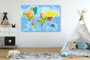 Kép színes világtérkép