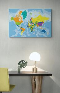 Kép színes világtérkép