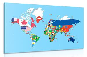 Kép világtérkép zászlókkal