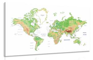 Kép klasszikus világtérkép fehér háttéren