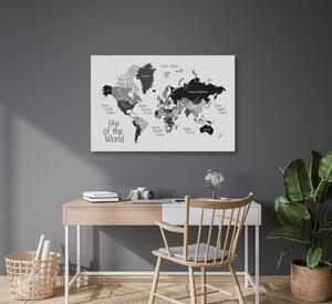 Parafa kép stílusos fekete fehér térkép
