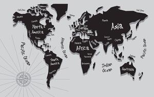 Parafa kép egyedi fekete fehér térkép