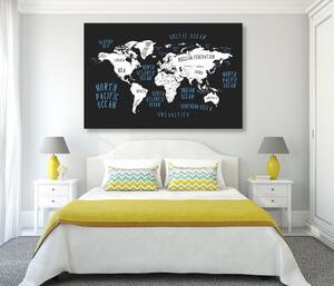 Parafa kép világ térkép modern kivitelben