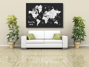 Kép fekete fehér egyedi világtérkép