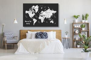 Kép fekete fehér egyedi világtérkép