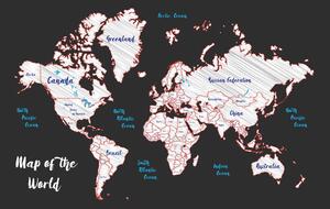Parafa kép egyedi világ térkép