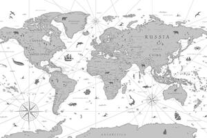 Parafa kép fekete fehér térkép